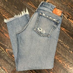 MOUSSY VINTAGE Merry distressed high waist tapered jeans! Size 31! Like new!